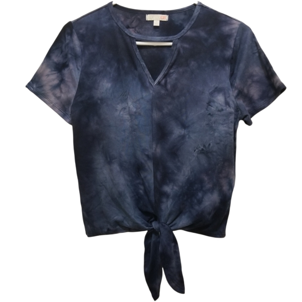 Gianni Bini Tie Dye Tie Front Top
